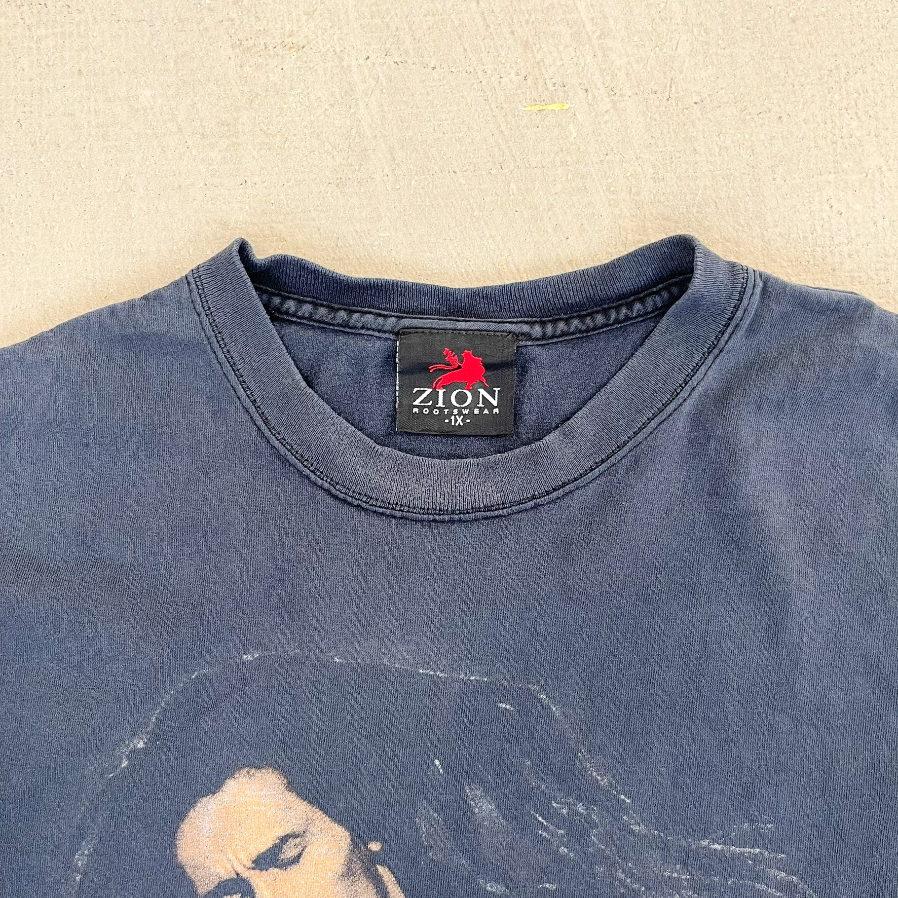 F- Vintage Bob Marley Zion Rootswear Picture Tee
