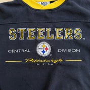 J- Vintage 90s Pittsburgh Steelers NFL Lee Embroidered Graphic Crewneck - XL