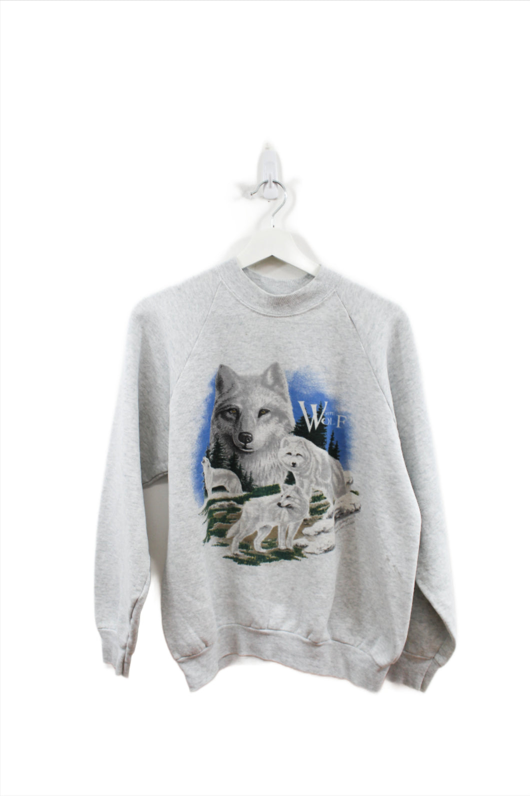 X - Vintage White Wolf 90's Graphic Fruit Of The Loom Crewneck