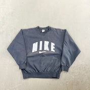 F- Vintage Nike Embroidered Text & Swoosh Crewneck