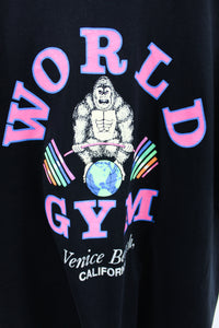 X - Vintage Single Stitch World Gym Gorilla Venice Beach Hanes Heavyweight Tee