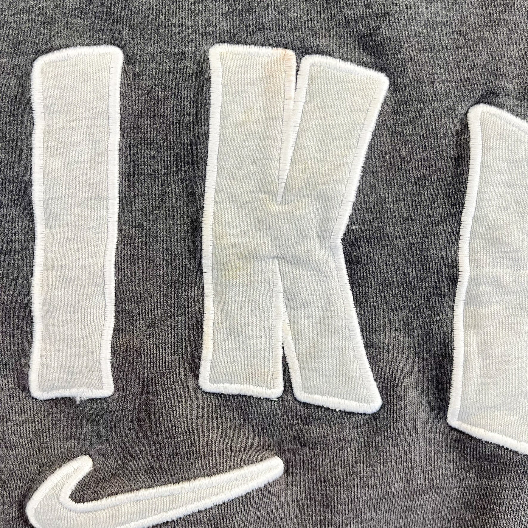 F- Vintage Nike Embroidered Text & Swoosh Crewneck