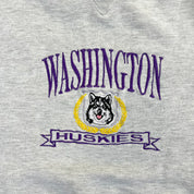 F- Vintage University Of Washington Logo 7 Embroidered Logo/Text Crewneck