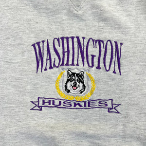 F- Vintage University Of Washington Logo 7 Embroidered Logo/Text Crewneck
