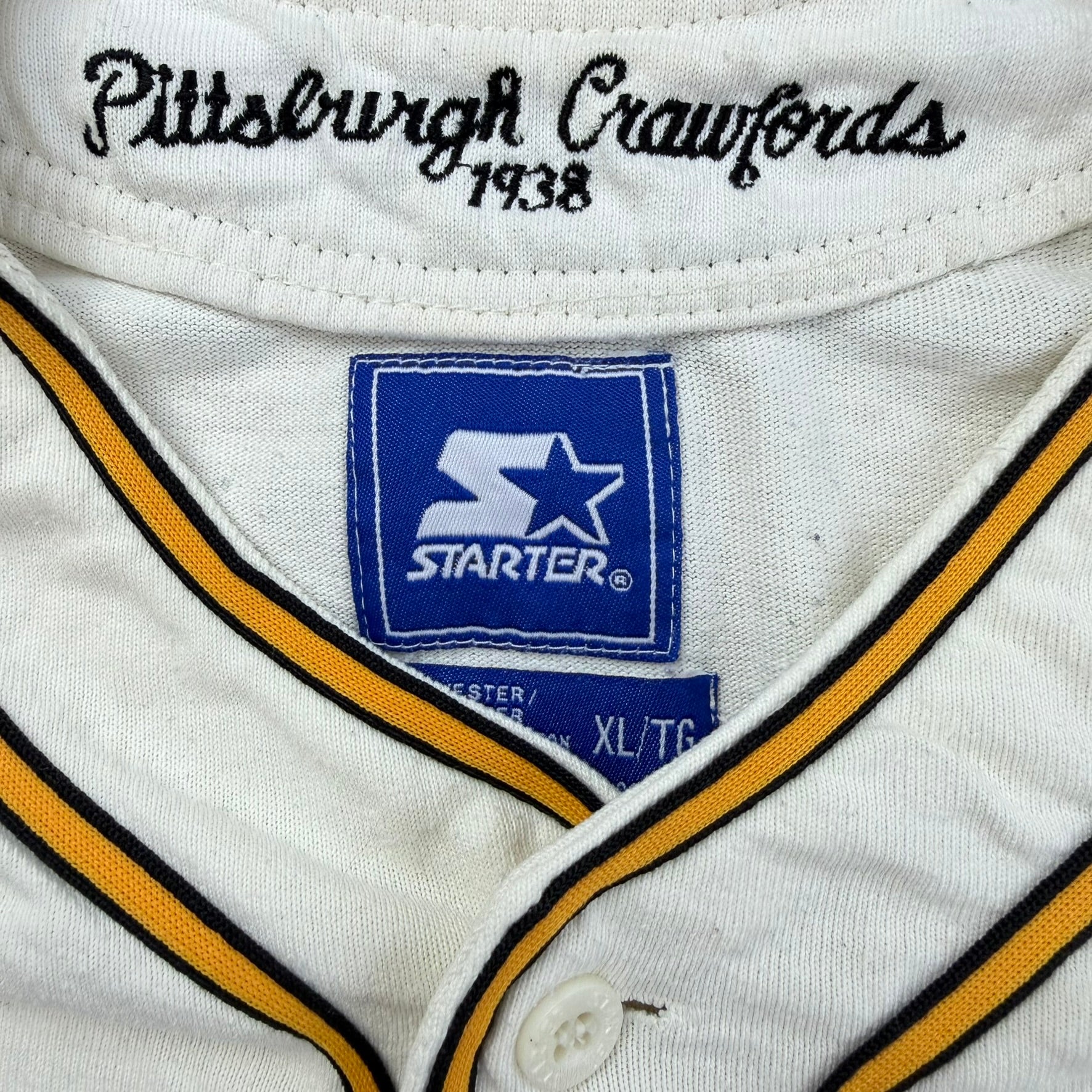 J- Vintage Starter Pittsburgh Crawfords United Negro Baseball League Jersey - XL
