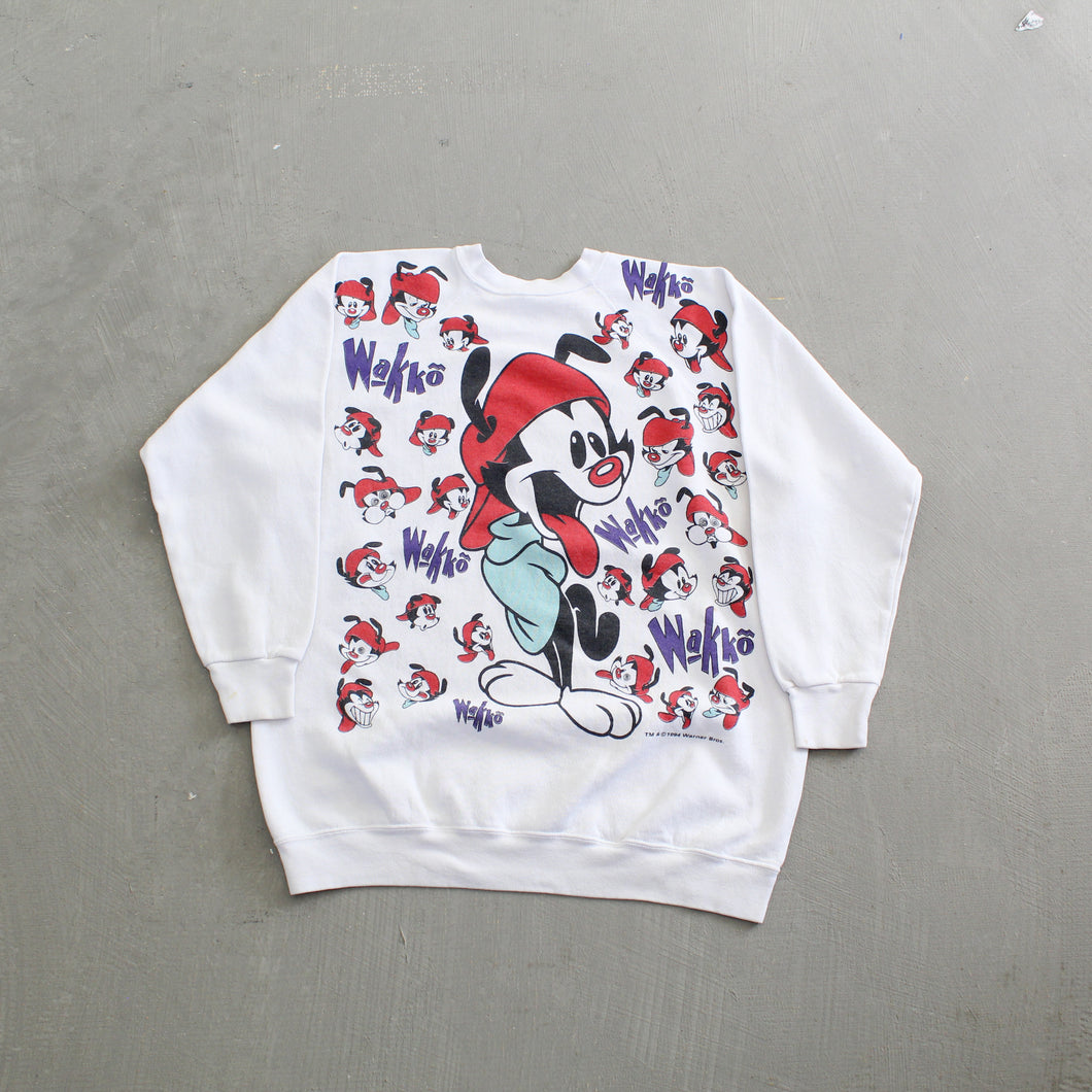 D- Vintage 1994 Looney Tunes Wakko All Over Print Crewneck