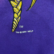 J- Vintage '94 Minnesota Vikings NFL Logo 7 Graphic Made In USA Crewneck - XL Tall