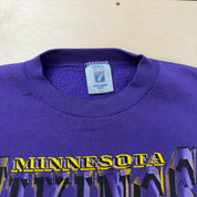 J- Vintage '94 Minnesota Vikings NFL Logo 7 Graphic Made In USA Crewneck - XL Tall
