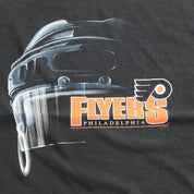 F- Vintage Philadelphia Flyers NHL Starters Helmet & Text Tee