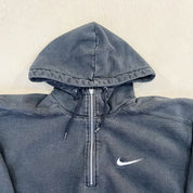F- Vintage Nike Quarter Zip Embroidered Swoosh Hoodie