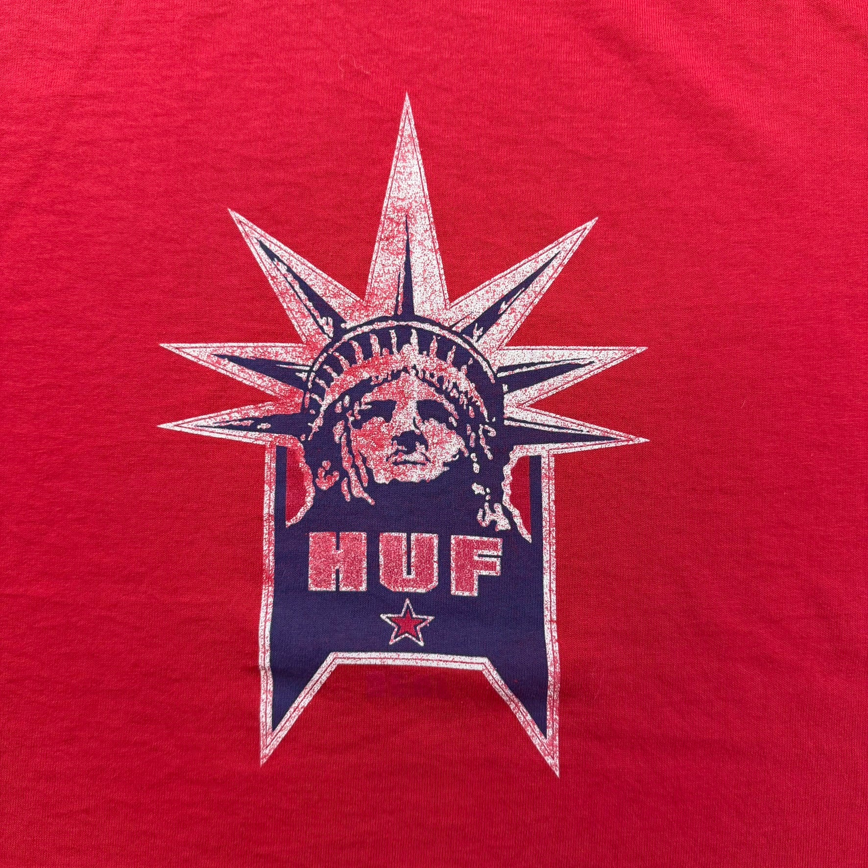 J- Vintage HUF Statue Of Liberty Graphic Made In USA Single Stitch Tee - M