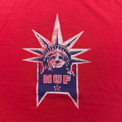 J- Vintage HUF Statue Of Liberty Graphic Made In USA Single Stitch Tee - M