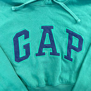 F- HOM GAP Green Embroidered Cropped Reworked Hoodie