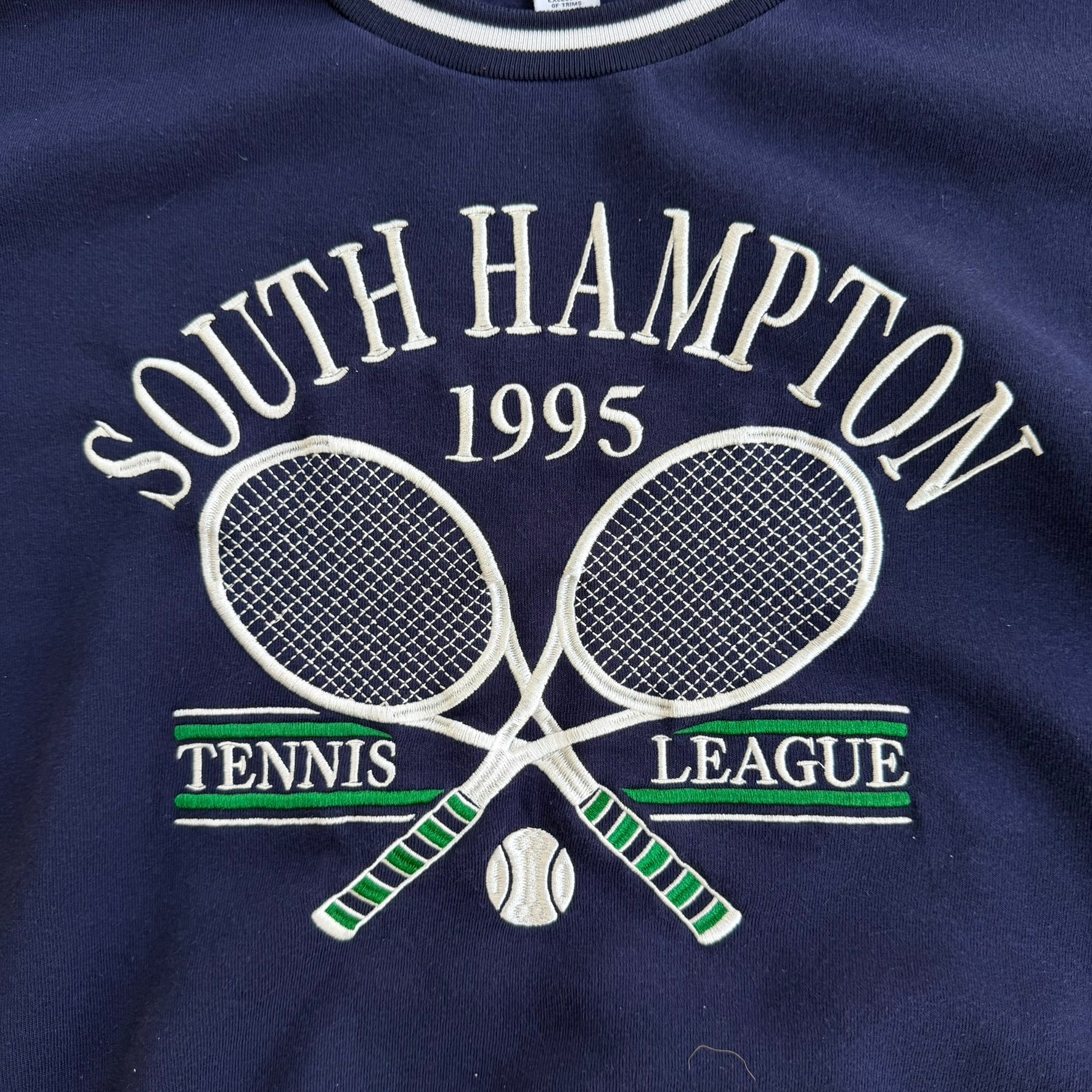 J- Better Together South Hampton Tennis League 1995 Embroidered Graphic Crewneck - L