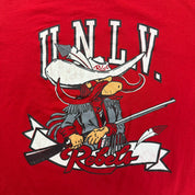 J- Vintage University Of Las Vegas Rebels Mascot Graphic Made In USA Single Stitch Tee - L