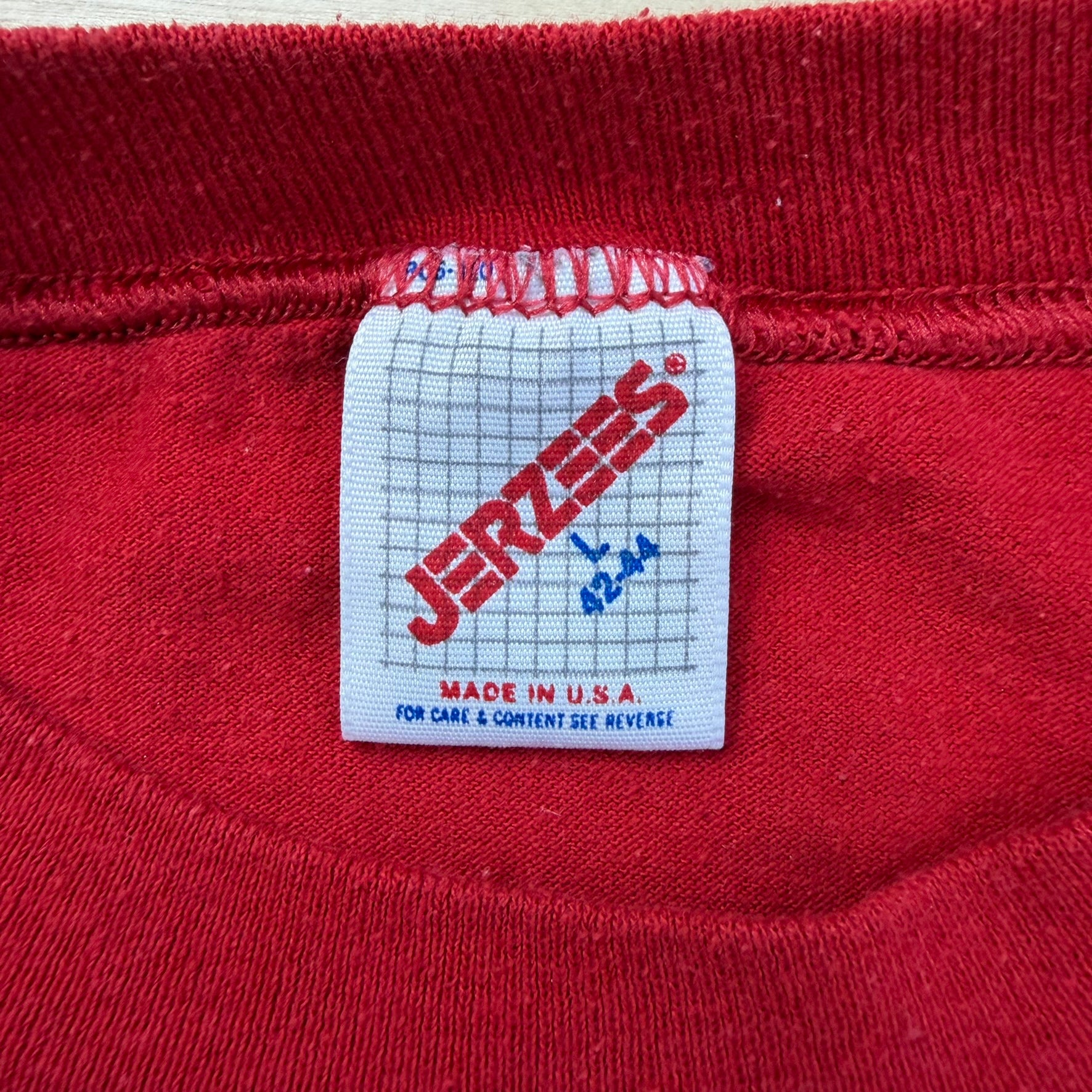 J- Vintage University Of Las Vegas Rebels Mascot Graphic Made In USA Single Stitch Tee - L