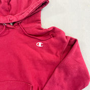 F- HOM Champion Reverse Weave Maroon Cropped Reworked Hoodie
