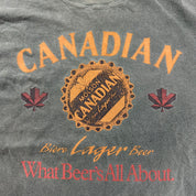 J- Vintage Molson Canadian What Beer's All About Graphic Single Stitch Tee - L