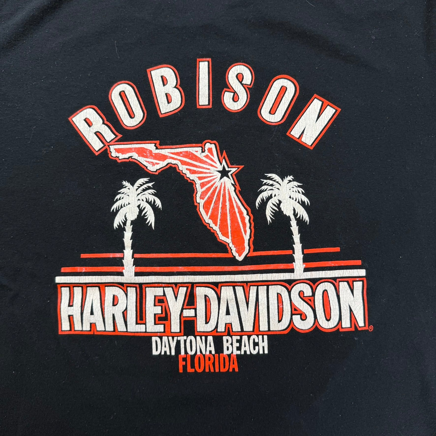 J- Vintage Harley Davidson Daytona Beach Florida Made In USA Single Stitch Tee - L