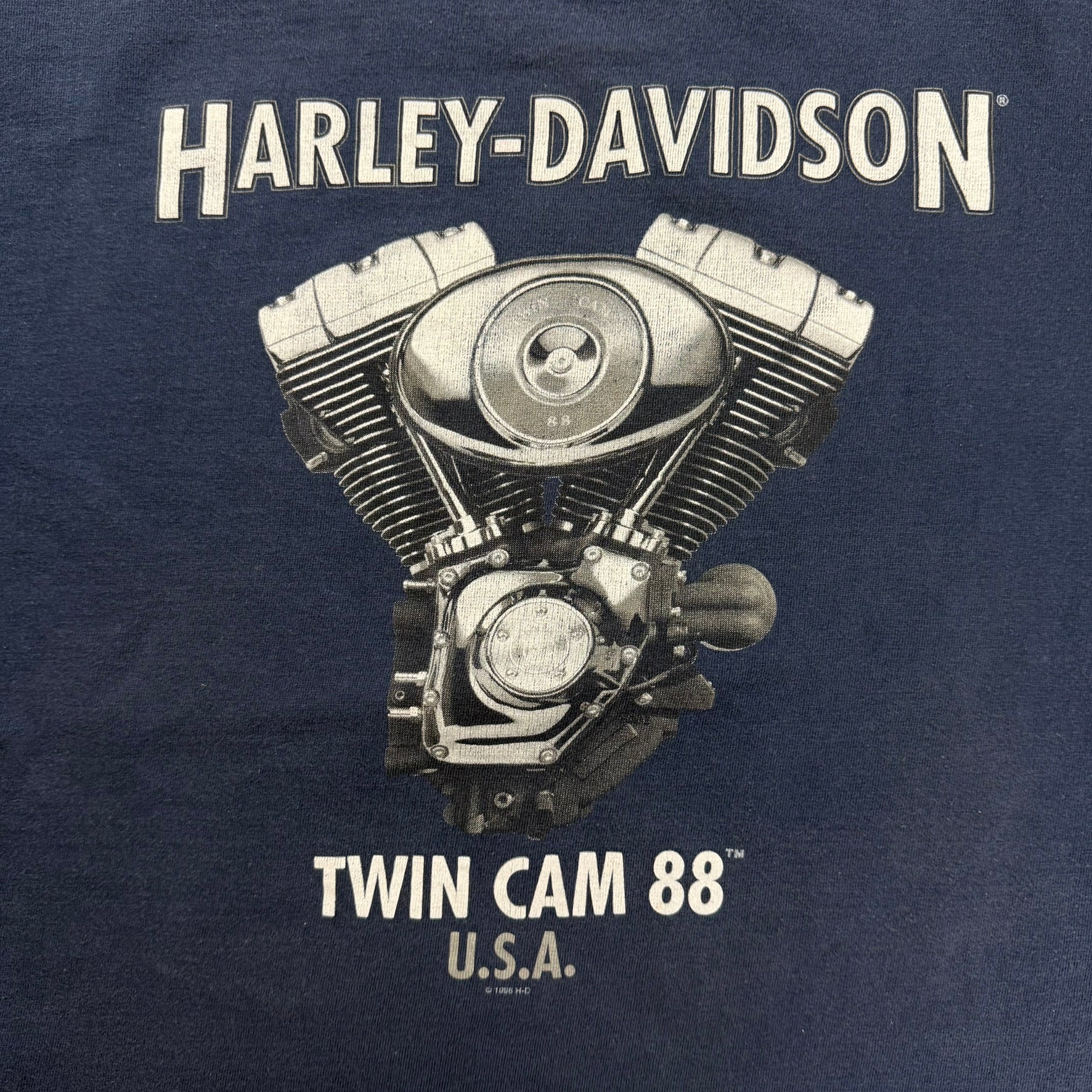 J- Vintage '00 Harley Davidson Auckland New Zealand Single Stitch Tee - L