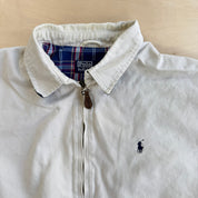 J- Vintage 90s Polo RL Embroidered Logo Zip Up Harrington Jacket - XL