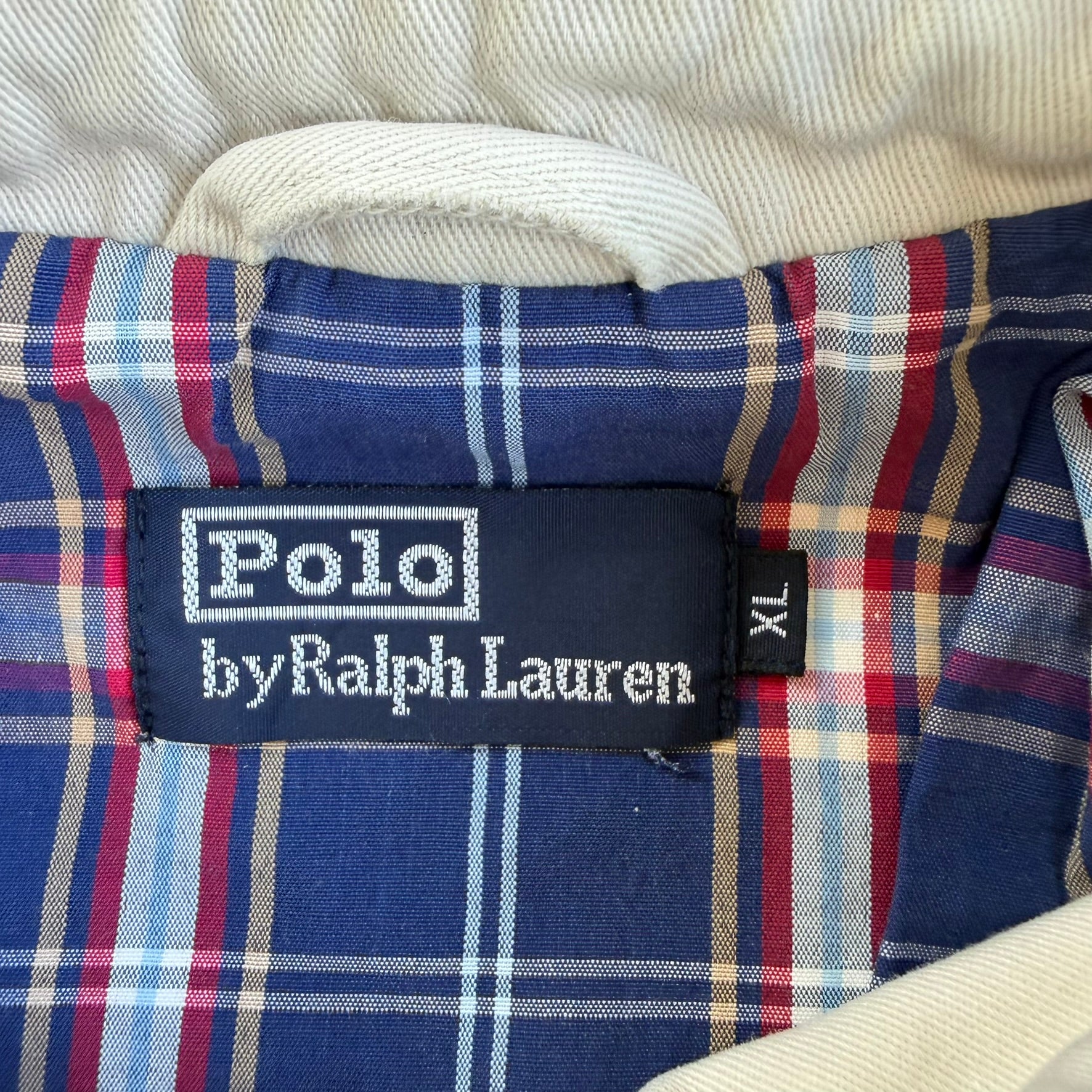 J- Vintage 90s Polo RL Embroidered Logo Zip Up Harrington Jacket - XL