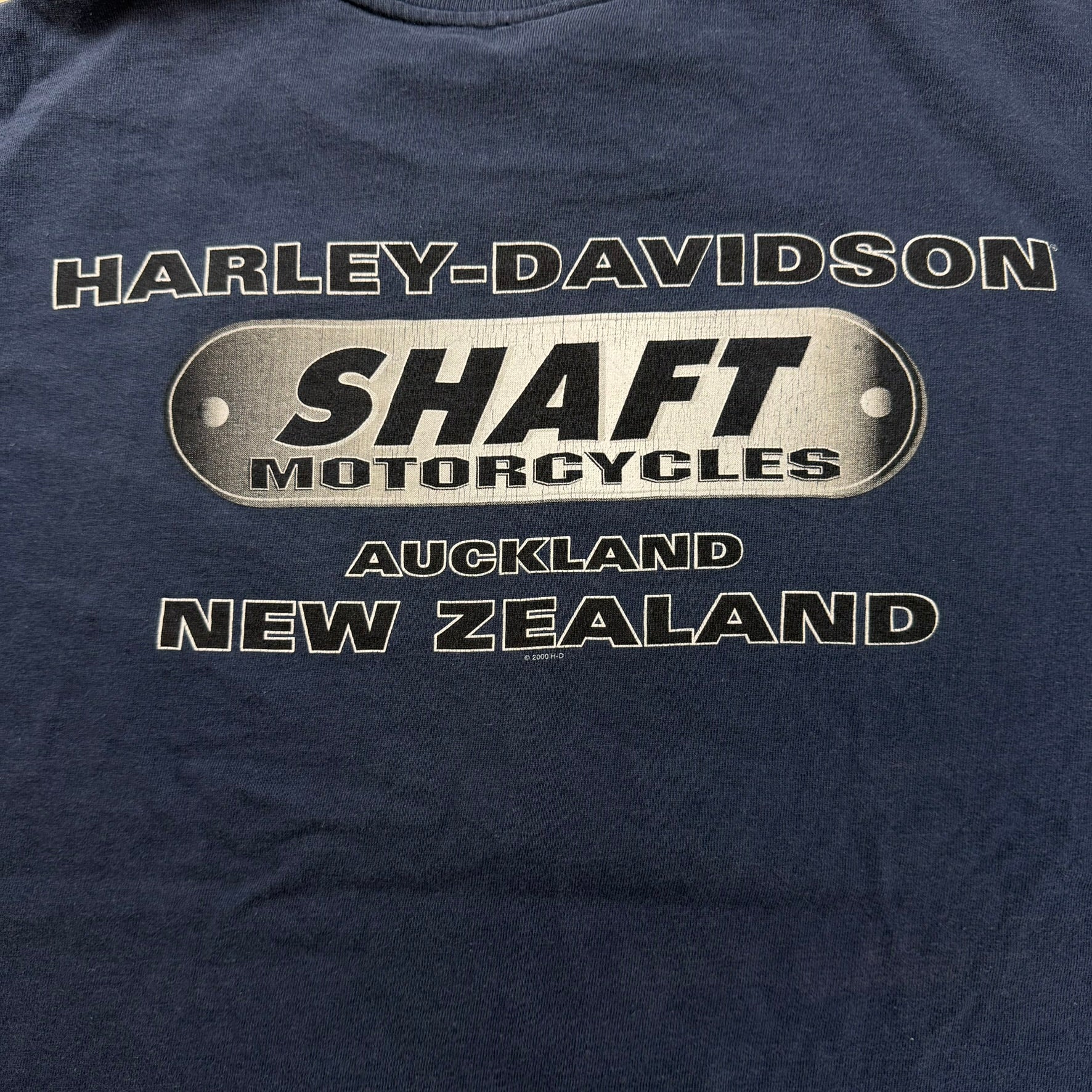 J- Vintage '00 Harley Davidson Auckland New Zealand Single Stitch Tee - L