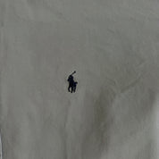 J- Vintage 90s Polo RL Embroidered Logo Taupe Button Down Shirt - L