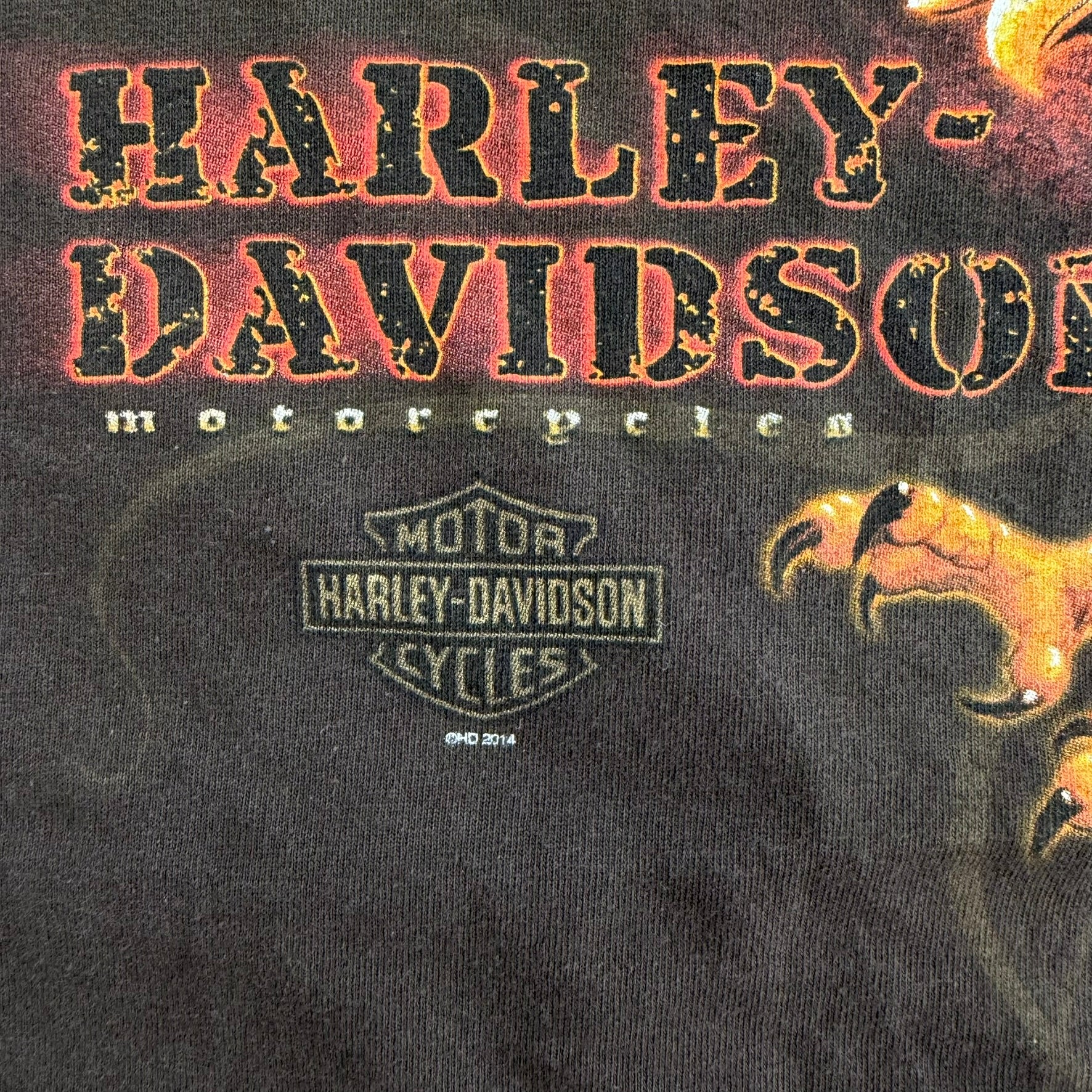J- '14 Harley Davidson New Hampshire Eagle Graphic Long Sleeve Tee - 3XL