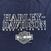 J- Vintage '96 Harley Davidson Made In USA Text Long Sleeve Tee - M