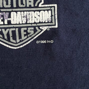 J- Vintage '96 Harley Davidson Made In USA Text Long Sleeve Tee - M