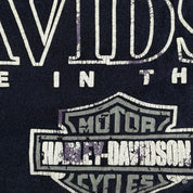 J- Vintage '96 Harley Davidson Made In USA Text Long Sleeve Tee - M