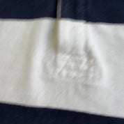 J- Vintage Nike Sportswear Embroidered Logo Striped Long Sleeve Rugby Shirt - L