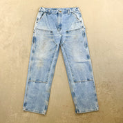 F- Carhartt Double Knee Denim Workwear Pants