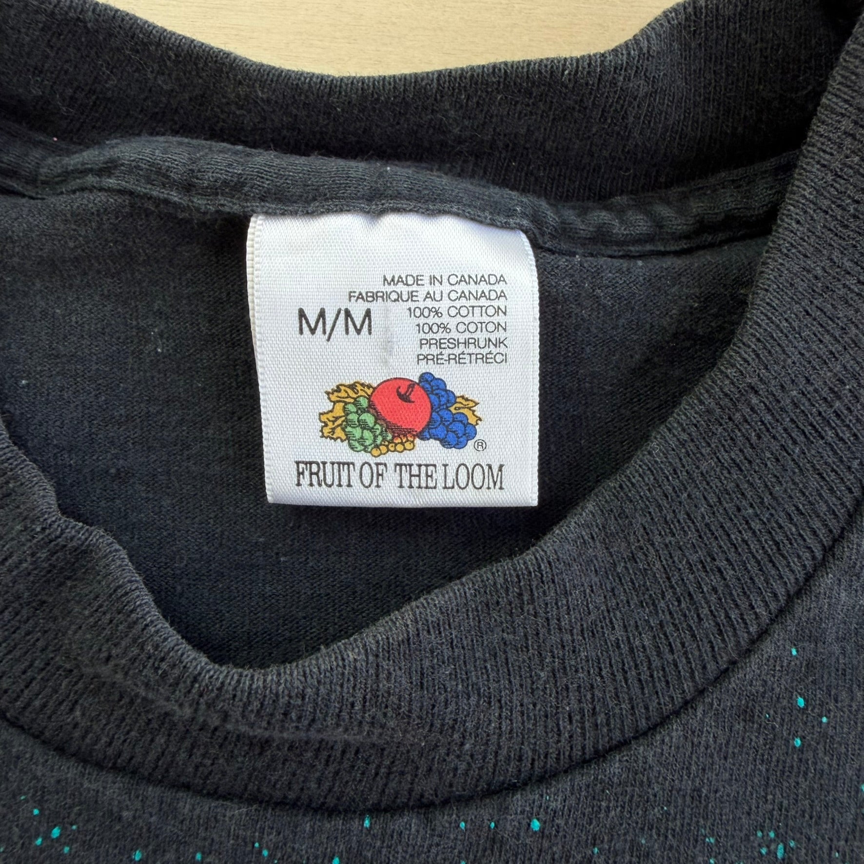 J- Vintage '93 Lago Wolf & Forest Jumbo Print Single Stitch Tee - M