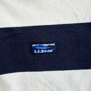 J- Vintage LL Bean Logo Striped Long Sleeve Rugby Shirt - L