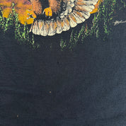 J- Vintage Eagle Flying Over Forest Graphic Made In USA Single Stitch Tee - L