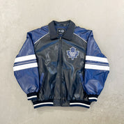 F- Vintage Toronto Maple Leafs NHL Leather Jacket