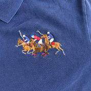 J- Vintage Polo RL Embroidered Logo Navy Polo Shirt - XL