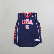 F- Vintage Team USA Basketball Stephon Marbury Reebok Basketball Jersey