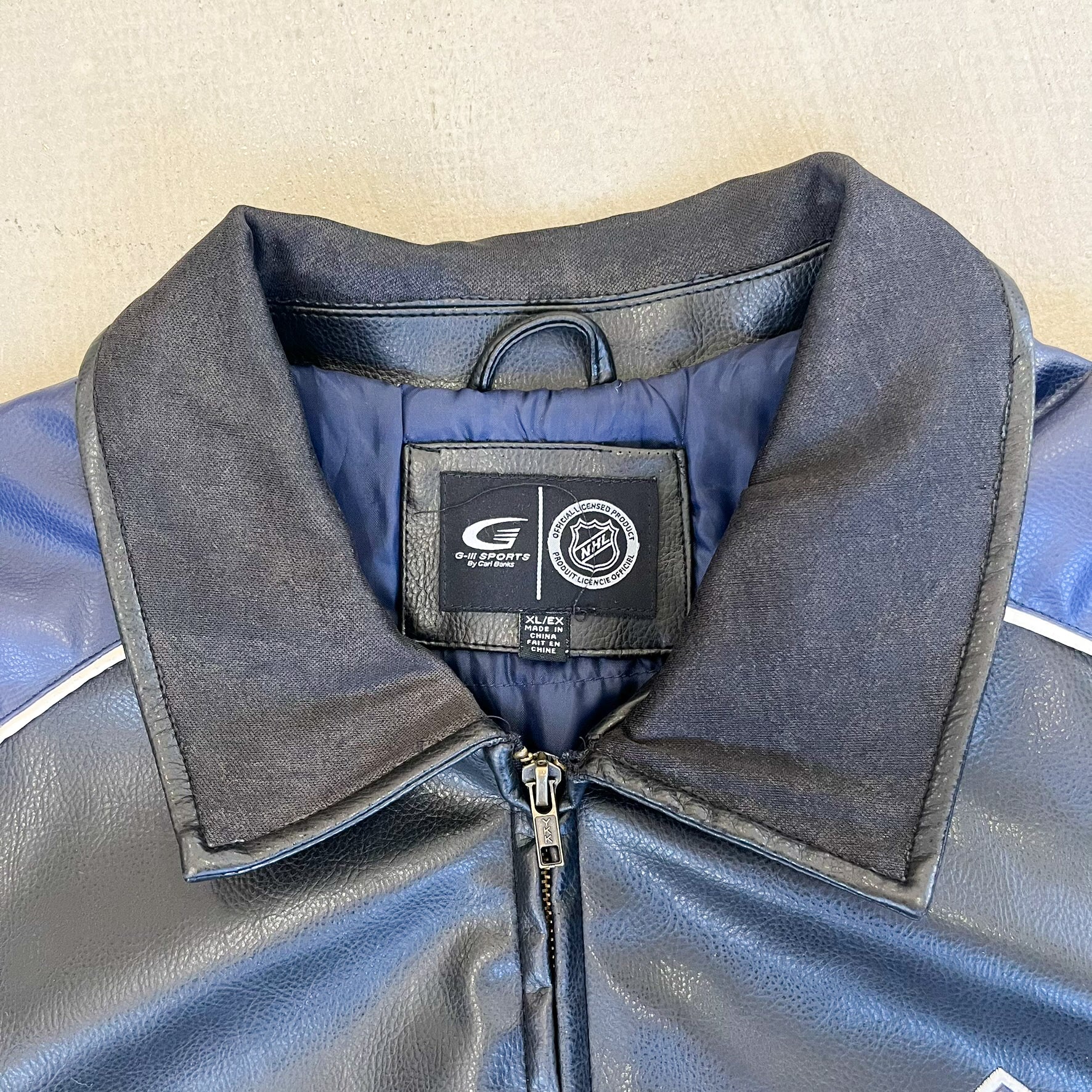 F- Vintage Toronto Maple Leafs NHL Leather Jacket