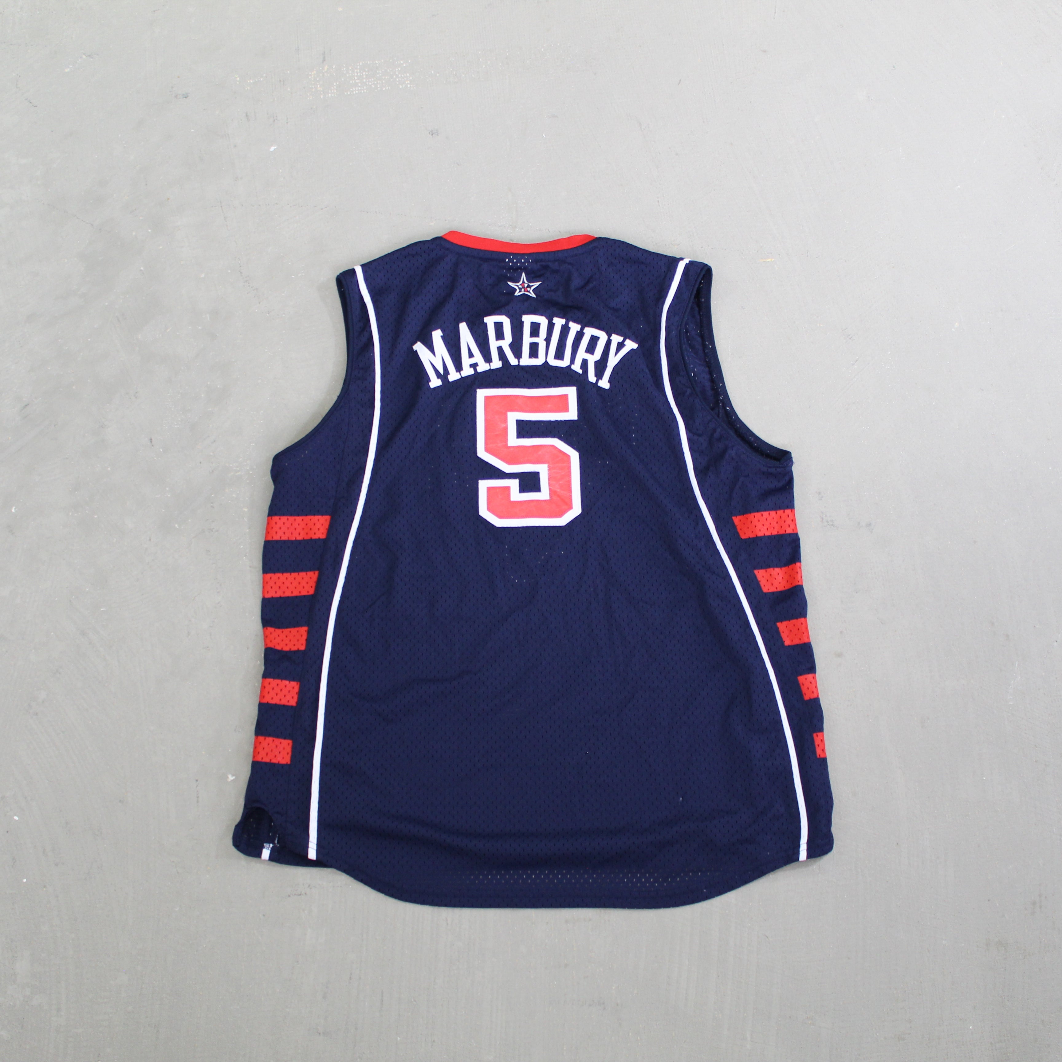 F- Vintage Team USA Basketball Stephon Marbury Reebok Basketball Jersey