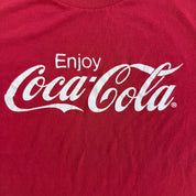J- Vintage Enjoy Coca-Cola Text Made In USA Single Stitch Tee - L