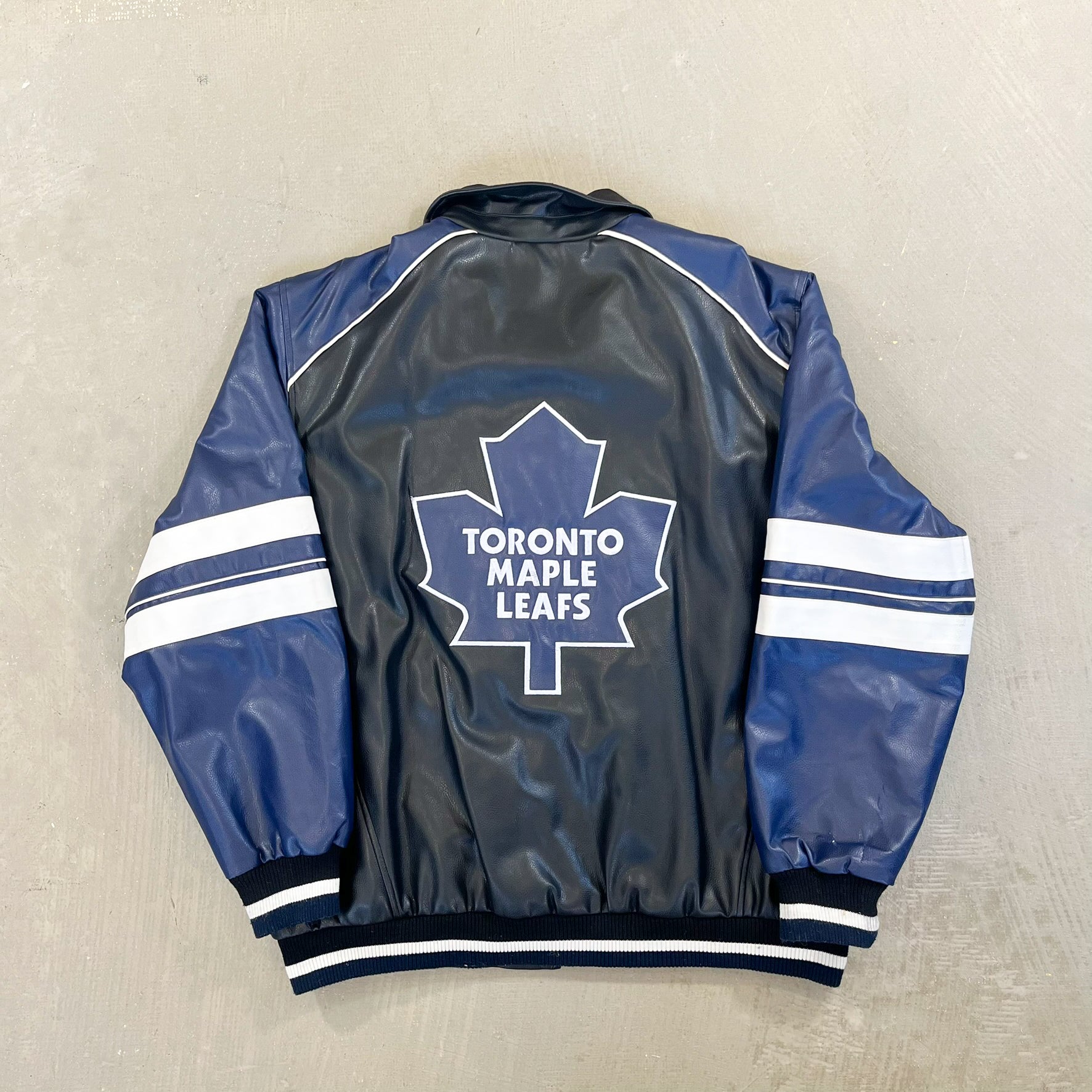 F- Vintage Toronto Maple Leafs NHL Leather Jacket