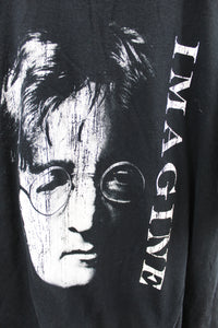 X - John Lennon Imagine Picture Anvil Tag Tee