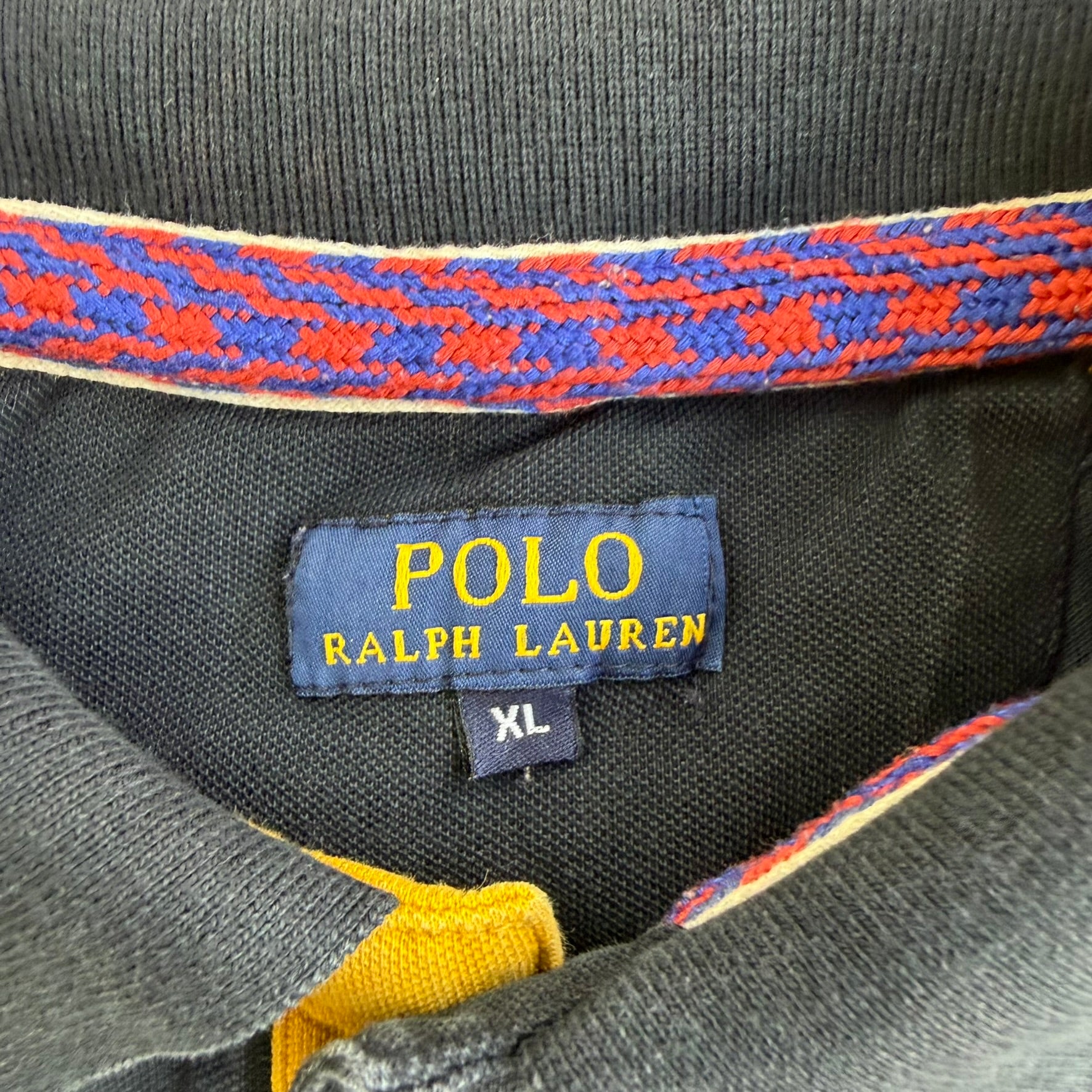 J- Vintage Polo RL Chenille Embroidered S/S Polo Shirt - XL