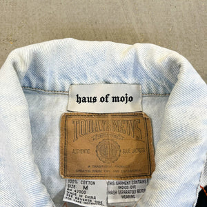 F- HOM Harley Davidson Reworked Custom Denim Jacket