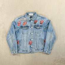 Load image into Gallery viewer, F- HOM Gap Rolling Stones/Metallica Reworked Custom Denim Jacket
