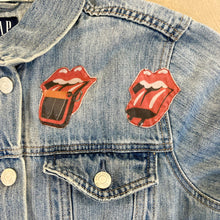 Load image into Gallery viewer, F- HOM Gap Rolling Stones/Metallica Reworked Custom Denim Jacket
