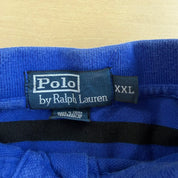 J- Vintage Polo RL Embroidered Logo Striped Long Sleeve Polo Shirt - 2XL